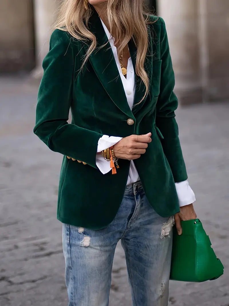 Fallon | Elegant Velvet Blazer