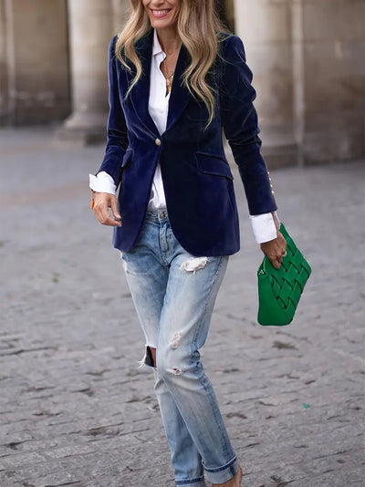 Fallon | Elegant Velvet Blazer