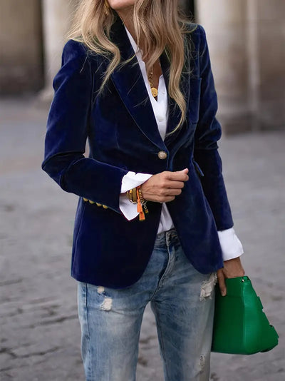 Fallon | Elegant Velvet Blazer