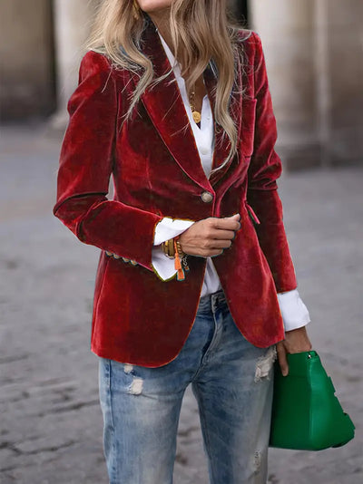 Fallon | Elegant Velvet Blazer