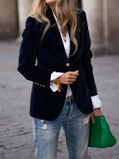 Fallon | Elegant Velvet Blazer